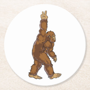 Dessous De Verre Rond SYMBOLE DE PAIX Bigfoot