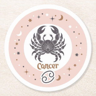 Dessous De Verre Rond Symbole zodiaque Cancer