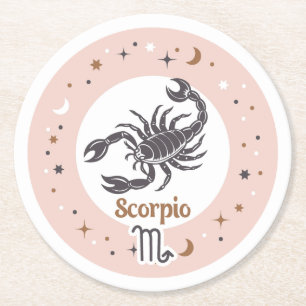 Dessous De Verre Rond SYMBOLE Zodiaque Scorpio