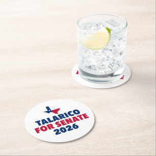 Dessous De Verre Rond Talarico pour le Sénat Élection 2026 Texas