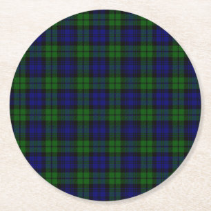 Dessous De Verre Rond Tartan de Blackwatch