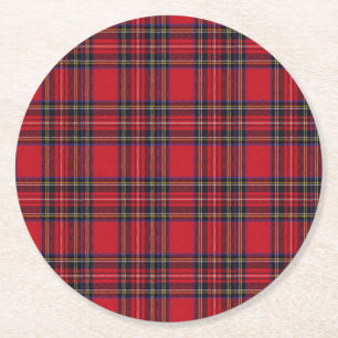 Dessous De Verre Rond Tartan royal de Stewart