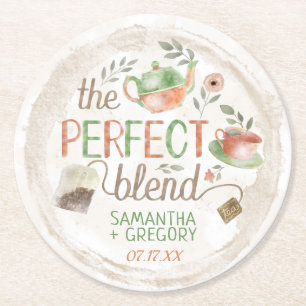 Dessous De Verre Rond Tea Party Wedding shower Le Mélange Parfait