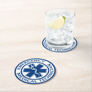 Dessous De Verre Rond Technicien médical d'urgence