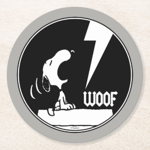 Dessous De Verre Rond Tee - shirt   Snoopy Howling