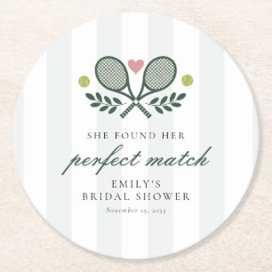 Dessous De Verre Rond Tennis de mariage parfait