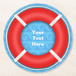 Dessous De Verre Rond Texte personnalisé Lifebuoy