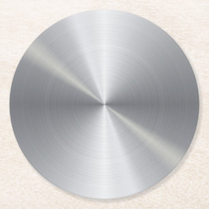 Dessous De Verre Rond Texture radiale métallique personnalisée 2