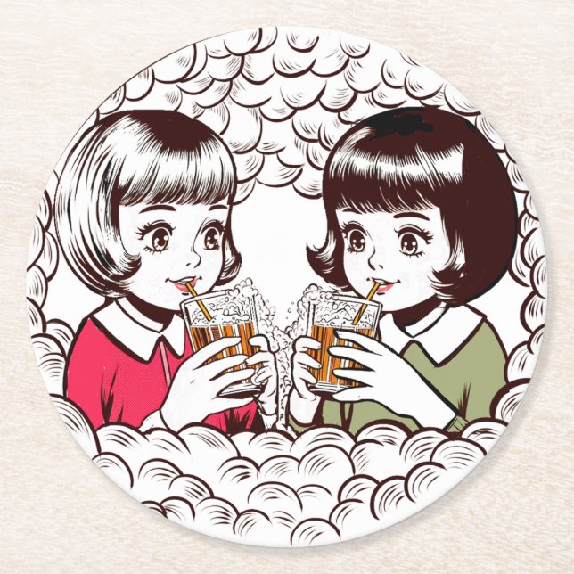Dessous De Verre Rond the Bubbling Sisters (Devant)