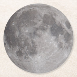 Dessous De Verre Rond Thème Astronomie Pleine lune