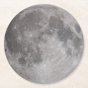 Dessous De Verre Rond Thème Astronomie Pleine lune