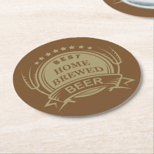 Dessous De Verre Rond Thème de la bière rétro