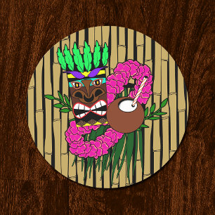 Dessous De Verre Rond Thème de Luau