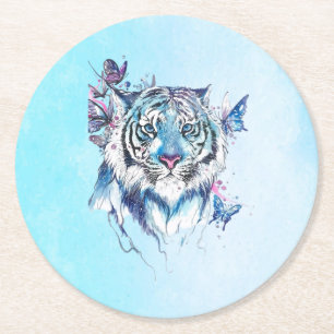 Dessous De Verre Rond Tigre