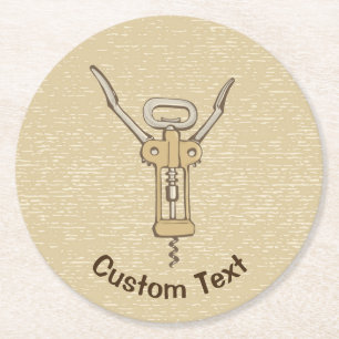 Dessous De Verre Rond Tire-bouchon