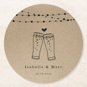 Dessous De Verre Rond Toast de bière