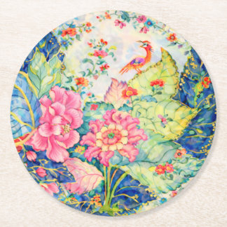 Dessous De Verre Rond Tobacco Leaf China Pattern Inspired