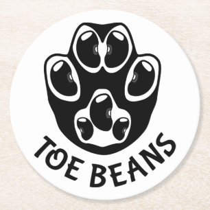 Dessous De Verre Rond Toe Beans - Haricots Noirs