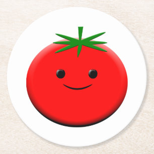 Dessous De Verre Rond Tomato rouge