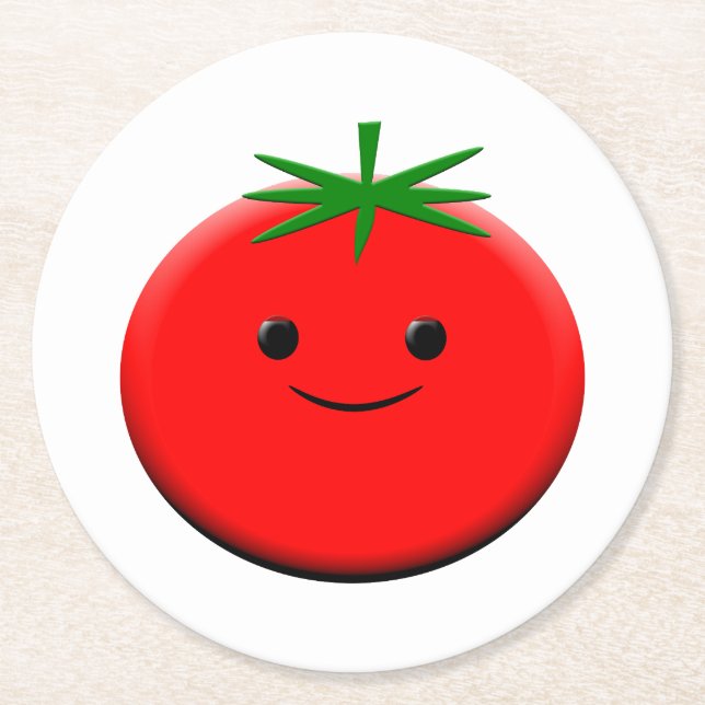 Dessous De Verre Rond Tomato rouge (Devant)