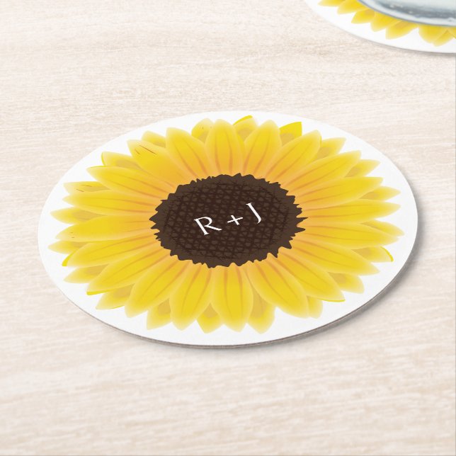 Dessous De Verre Rond Tournesol (Incliné)