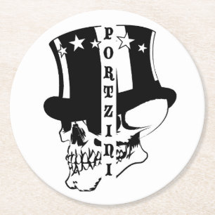 Dessous De Verre Rond Traducteur de Portzini Skull