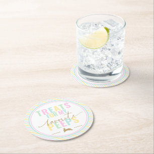 Dessous De Verre Rond Traitements Pour Mes Peeps Bunny Pâques Pastel Str