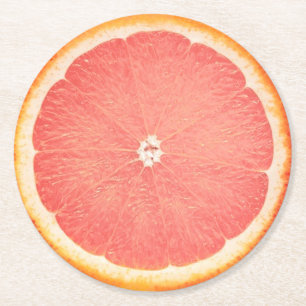 Dessous De Verre Rond Tranches de pamplemousse