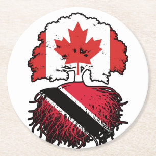 Dessous De Verre Rond Trinité-et-Tobago Trinidadien Canada