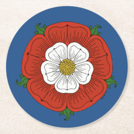 Dessous De Verre Rond Tudor Rose