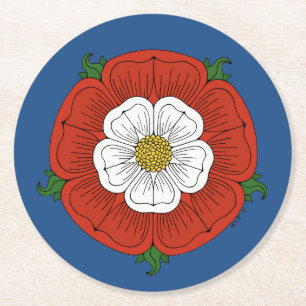 Dessous De Verre Rond Tudor Rose