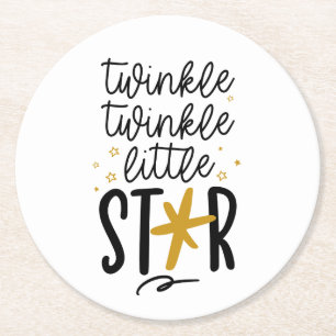 Dessous De Verre Rond Twinkle Twinkle Little Star Doodle