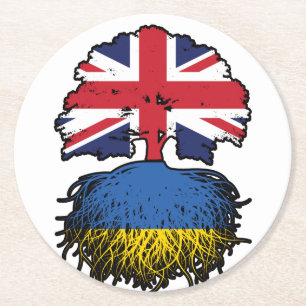 Dessous De Verre Rond Ukraine Ukraine Royaume-Uni Royaume-Uni