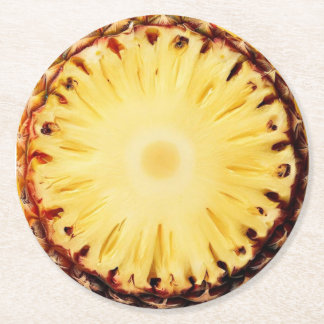Dessous De Verre Rond Ultra-réalisme Pineappy Slice Beverage Coaster