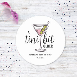 Dessous De Verre Rond Un peu plus âgé Anniversaire sur le thème du Marti