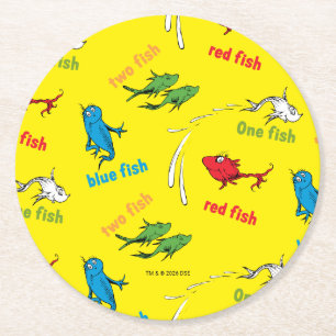 Dessous De Verre Rond Un Poisson Deux Poissons Motif Jaune