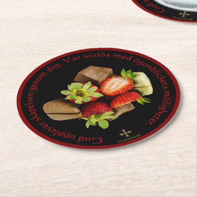 Dessous De Verre Rond Underlägg — Choklad (Incliné)