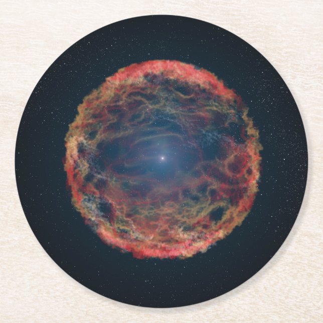 Dessous De Verre Rond Une Impression Artiste De Supernova 1993j. (Devant)