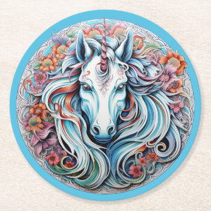 Dessous De Verre Rond Unicorne