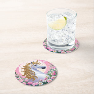 Dessous De Verre Rond Unicorne magique