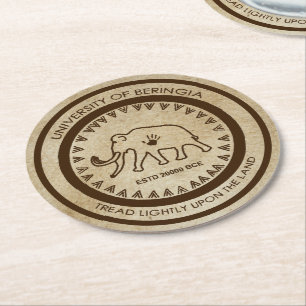 Dessous De Verre Rond Université de Beringia Mammoth Seal