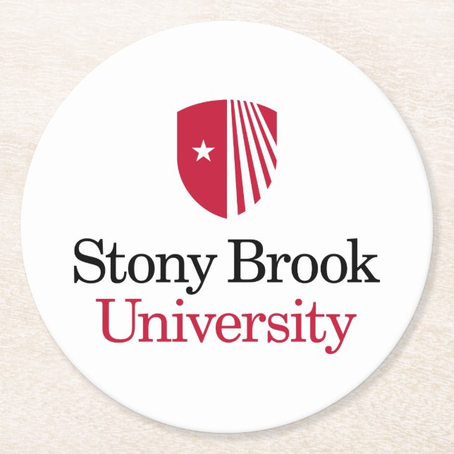 Dessous De Verre Rond Université Stony Brook | Mot-symbole (Devant)