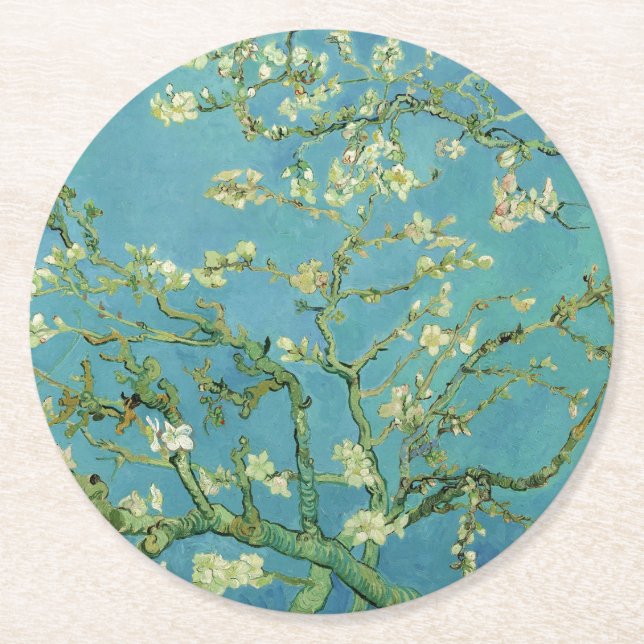 Dessous De Verre Rond Van Gogh | Fleur d'amande | 1890 (Devant)
