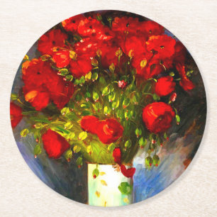 Dessous De Verre Rond Van Gogh Red Poppies