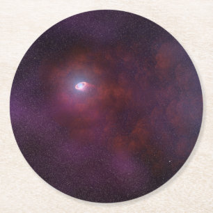 Dessous De Verre Rond Vent Pulsar D'Une Étoile Neutron.