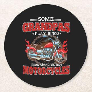 Dessous De Verre Rond Véritable Grandpas Ride Motos Moto Lover