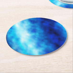 Dessous De Verre Rond Verre bleu