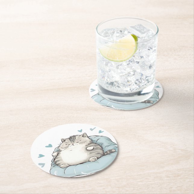 Dessous De Verre Rond Vibes Chubby Chat Chill (En situation)
