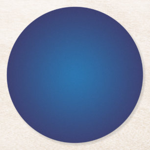 Dessous De Verre Rond Vignette en bleu foncé profond
