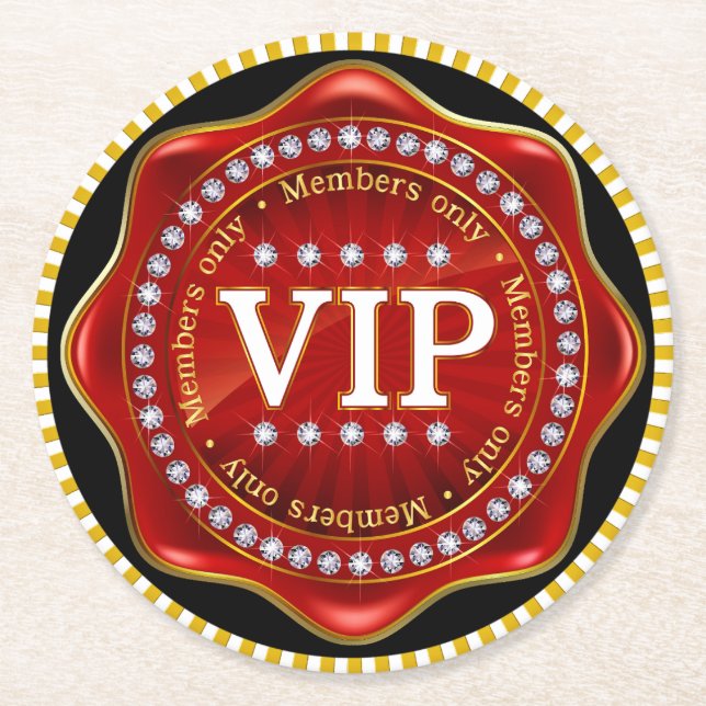 DESSOUS DE VERRE ROND VIP (Devant)